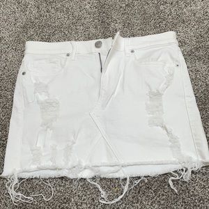 Express White Jean Skirt
